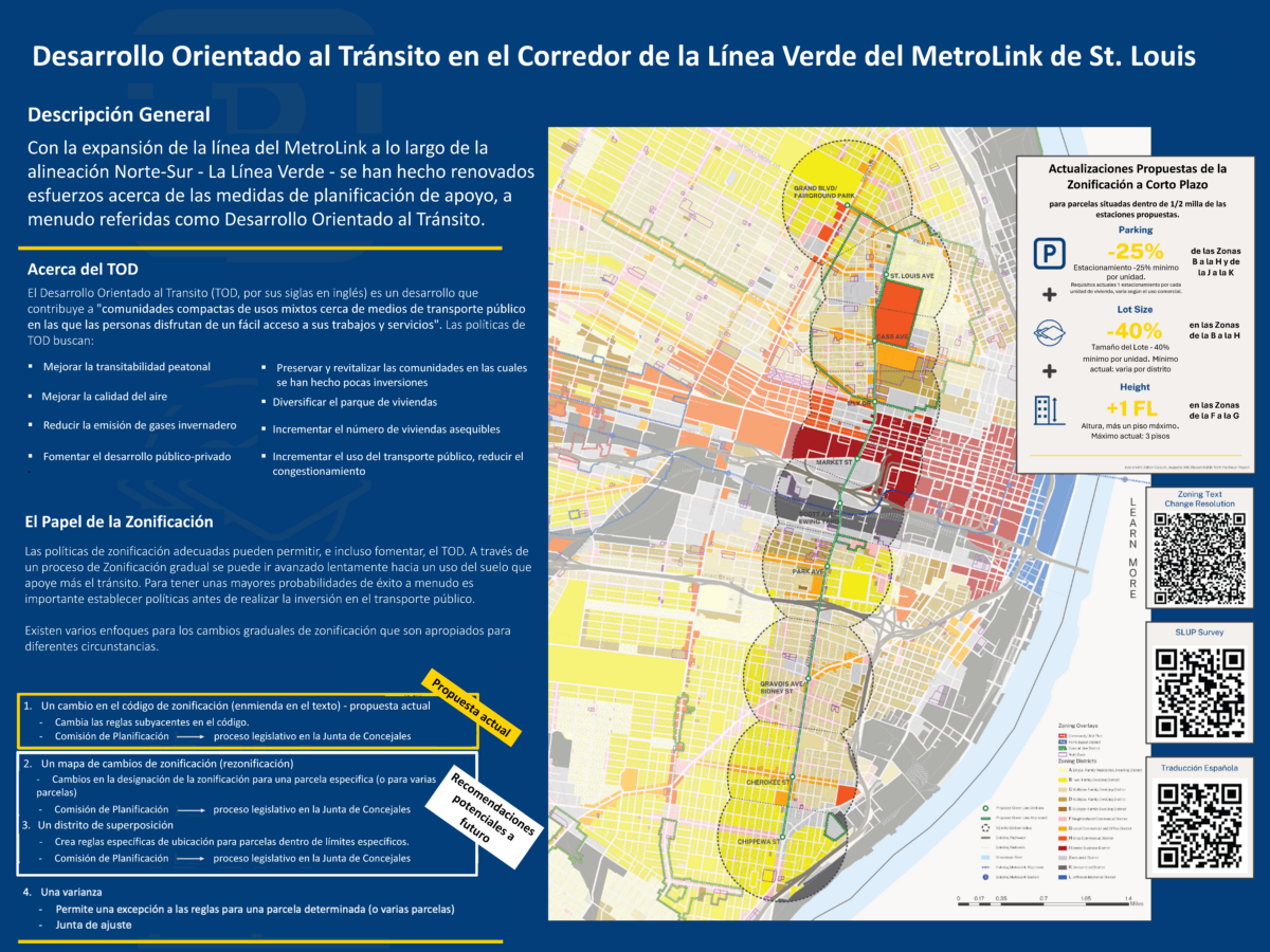 Desarrollo Orientado al Transito en el Corredor de la Linea Verde del MetroLink de St. Louis